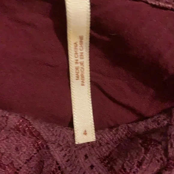 Free People | Maroon/Wine | Lace Dress - Picture 5 of 7